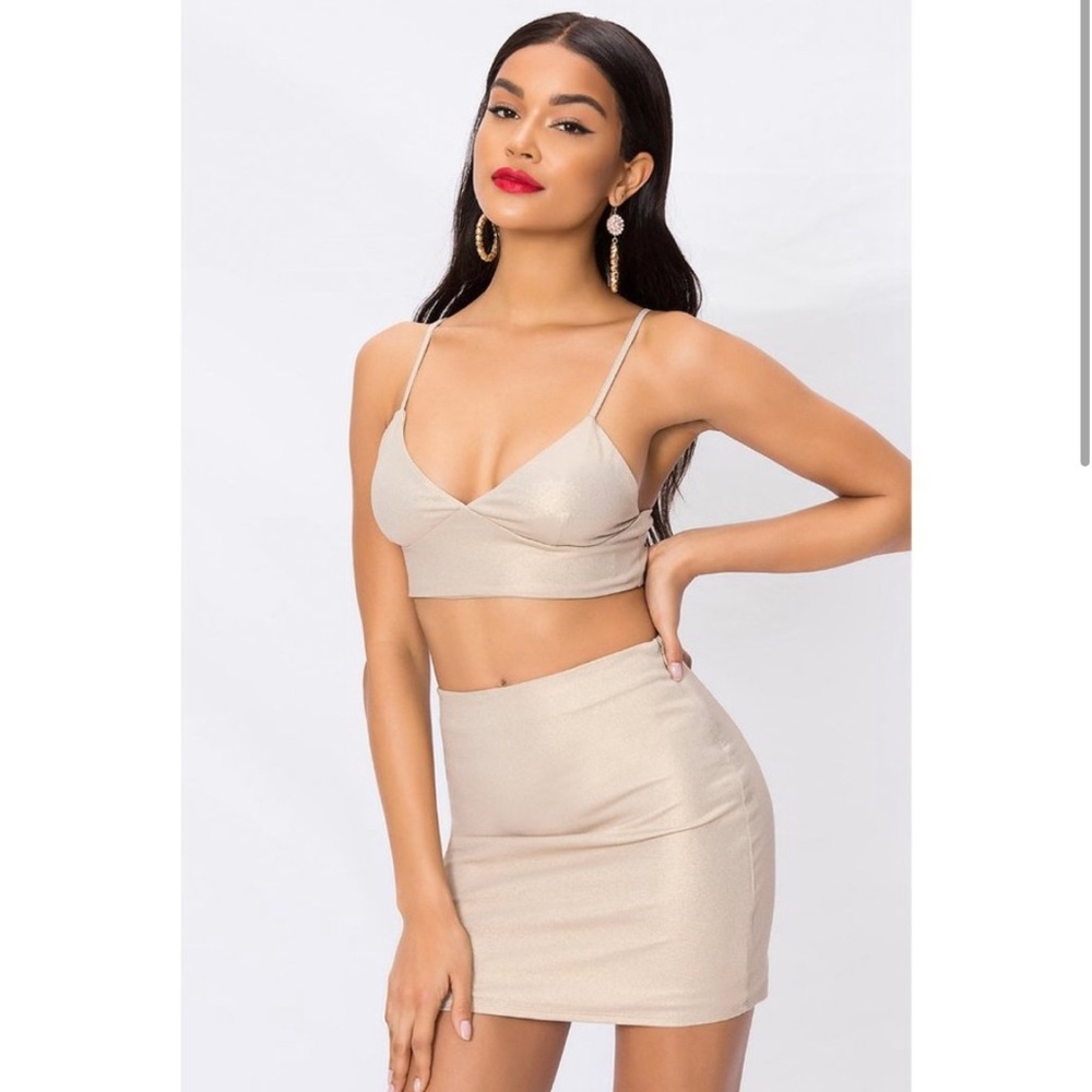 by the way. Cole Cami Crop Top Gold Shimmer Medium